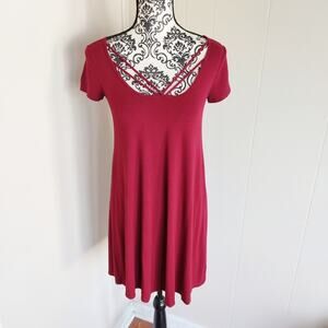 Hollister Red Mini Shirt Dress